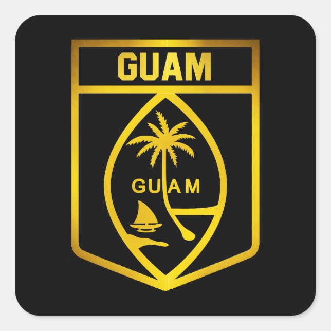 Sticker Carré Guam Emblem (Devant)