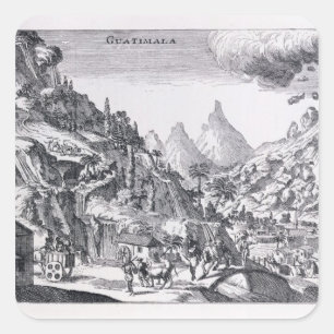 Sticker Carré Guatemala', dans l'Espagnol Amérique du Nord