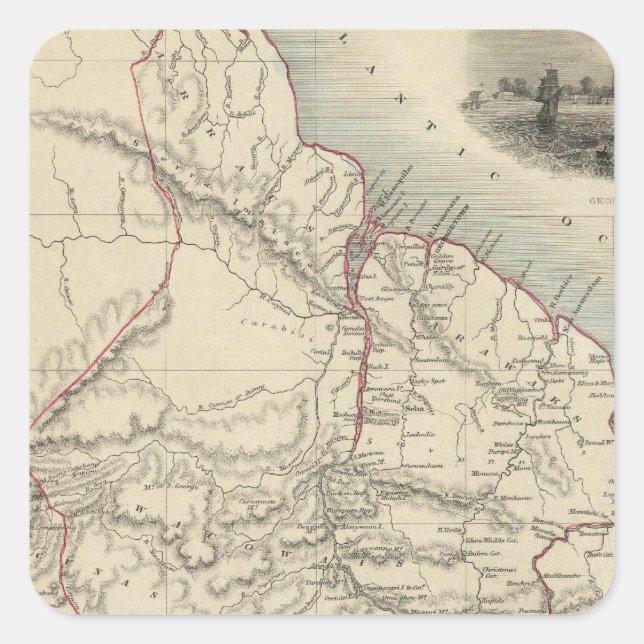 Sticker Carré Guayana britannique (Devant)