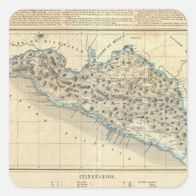 Sticker Carré Guerrero, Mexique (Devant)