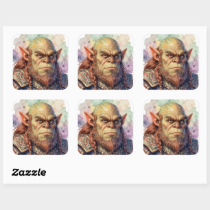 Sticker Carré Guerrier de fantasy : Dagar