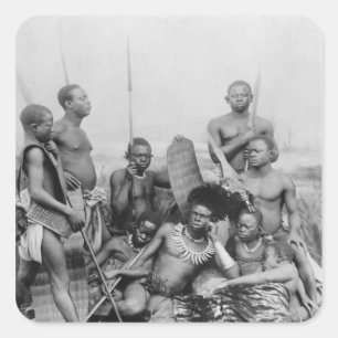 Sticker Carré Guerriers, Congo belge, 1894