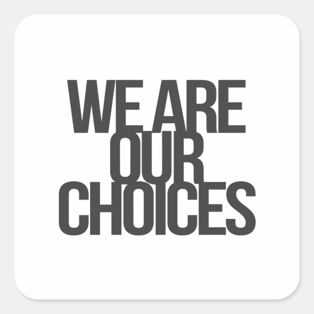 Sticker Carré Guillemets inspirants et motivants (Devant)