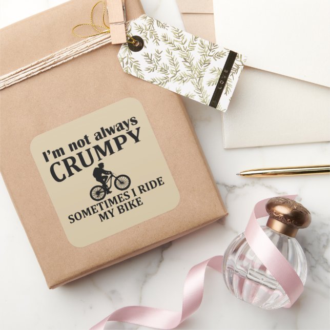 Sticker Carré Guillemets motocyclistes amusants (Cadeaux)