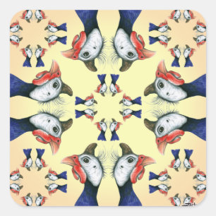 Sticker Carré Guineas Partout !