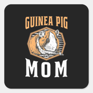 Sticker Carré Guinée maman porc