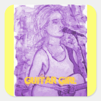 Sticker Carré guitare