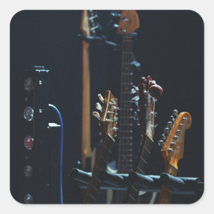 Sticker Carré Guitare de basse cool