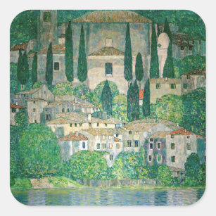 Sticker Carré Gustav Klimt - Église à Cassone
