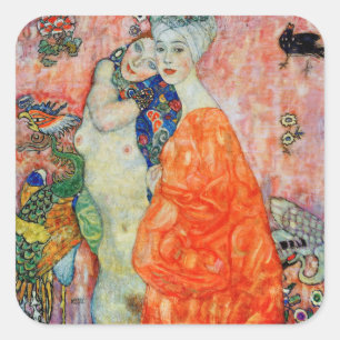 Sticker Carré Gustav Klimt - Femmes amis