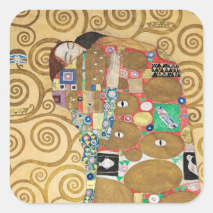 Sticker Carré Gustav Klimt - Fulfillment, Stoclet Frieze