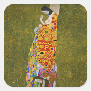 Sticker Carré Gustav Klimt - Hope II