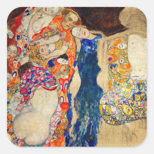 Sticker Carré Gustav Klimt - La mariée (inachevée)