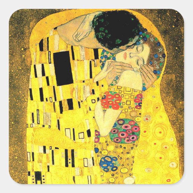 Sticker Carré Gustav Klimt - Le Stiker Carré Kiss (Devant)