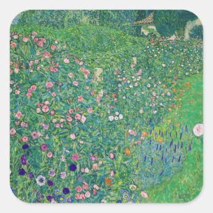 Sticker Carré Gustav Klimt - Paysage du jardin italien