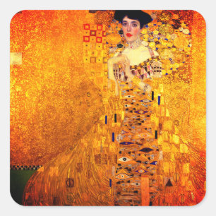 Sticker Carré Gustav Klimt Portrait d'Adele Bloch Bauer