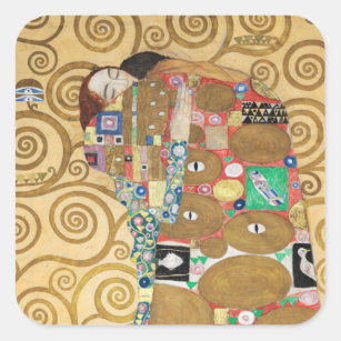 Sticker Carré Gustav Klimt - Réalisation, Stoclet Frieze