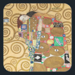 Sticker Carré Gustav Klimt - Réalisation, Stoclet Frieze<br><div class="desc">L'Arbre de Vie,  La Frieze Stoclet,  Amateurs de réalisation - Gustav Klimt,  Carton,  1909</div>
