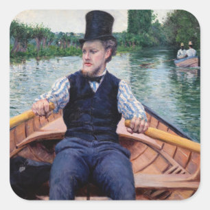 Sticker Carré Gustave Caillebotte - Bateau