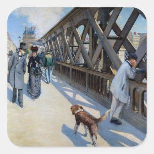 Sticker Carré Gustave Caillebotte - Le Pont de l'Europe