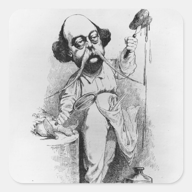 Sticker Carré Gustave Flaubert Dissection Madame Bovary (Devant)