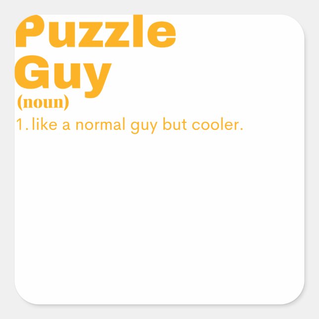 Sticker Carré Guy - Puzzle (Devant)