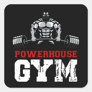 Sticker Carré Gym Powerhouse