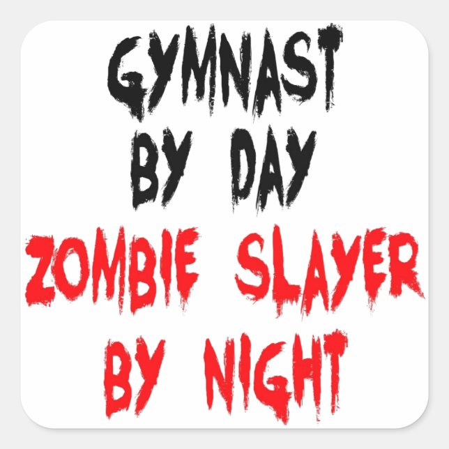 Sticker Carré Gymnaste Zombie Slayer (Devant)