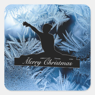 Sticker Carré Gymnastique "Joyeux Noël" Frozen