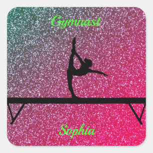 Sticker Carré Gymnastique Poutrelle de pastèque