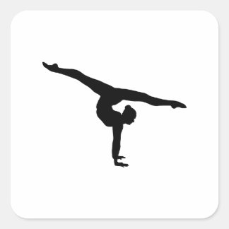 Sticker Carré Gymnastique rythmique Silhouette