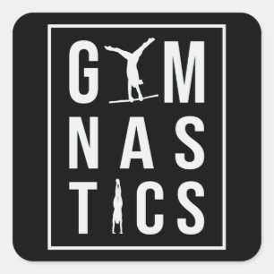 Sticker Carré Gymnastique Unven Bars Hopper Acrobat Mat Gymnaste