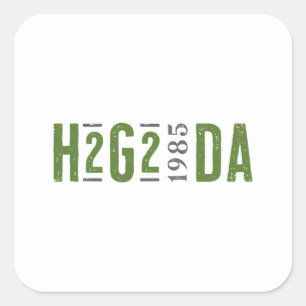Sticker Carré H2G2 Douglas Adams 1985