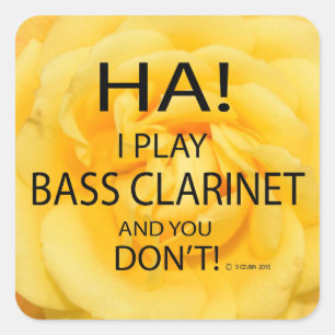Sticker Carré Ha Bass Clarinet
