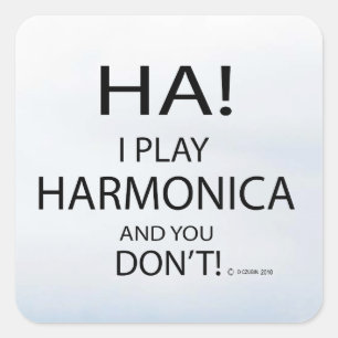 Sticker Carré Ha Harmonica