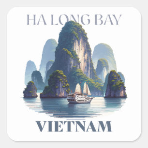 Sticker Carré Ha Long Bay Vietnam