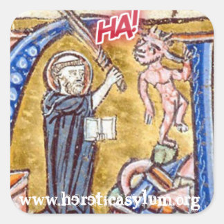 Sticker Carré HA ! w/ diable