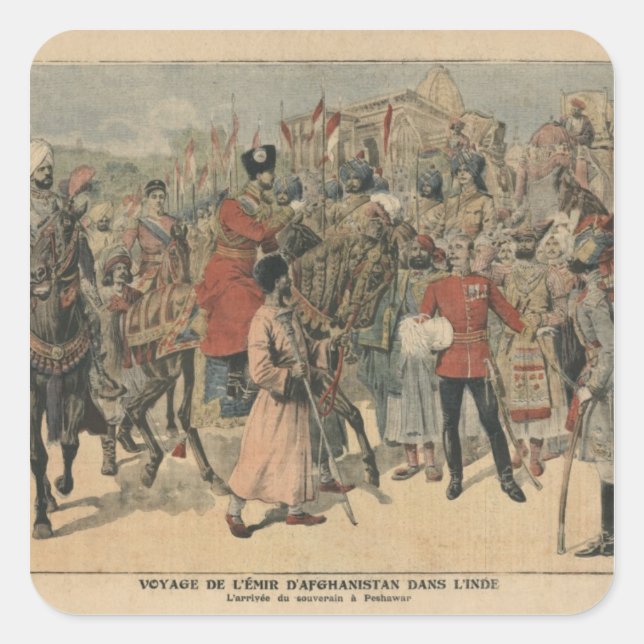 Sticker Carré Habibullah Kahn Emir d'Afghanistan (Devant)