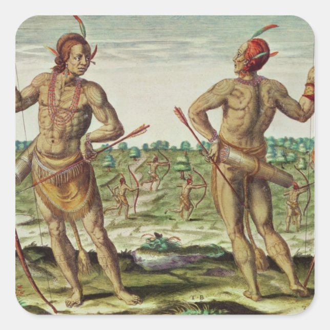 Sticker Carré Habitants de Virginie (Devant)