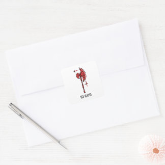 Sticker Carré Hache de bataille cramoisie Red Reaver Arme de fan