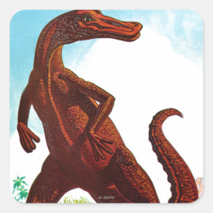 Sticker Carré Hadrosaurus Dinosaur