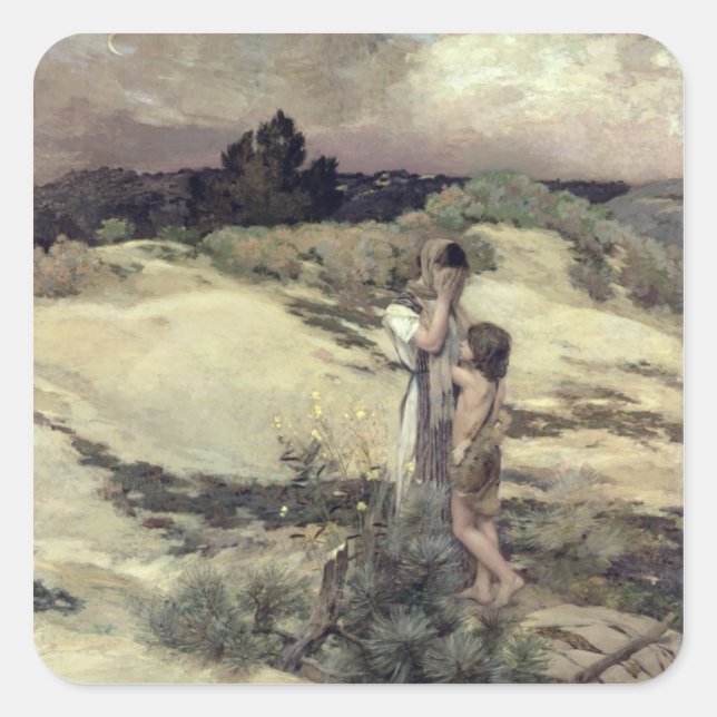 Sticker Carré Hagar et Ishmael (Devant)