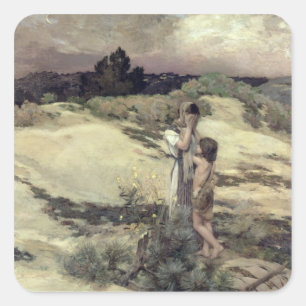 Sticker Carré Hagar et Ishmael