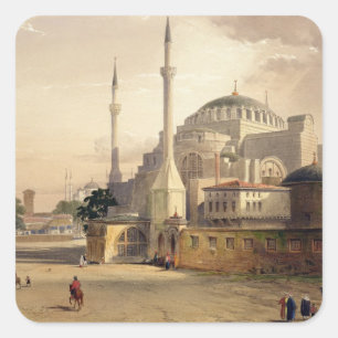 Sticker Carré Haghia Sophia, plat 17 : vue extérieure du mosq
