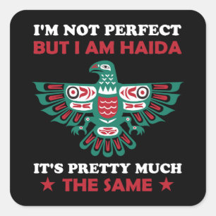Sticker Carré Haida Eagle Haida Nation Amérindienne idée de cade
