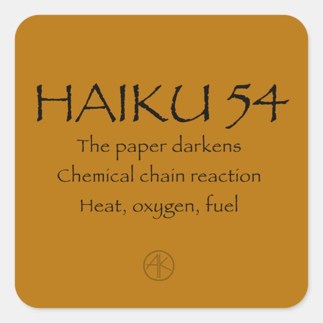 STICKER CARRÉ HAIKU 54 (Devant)