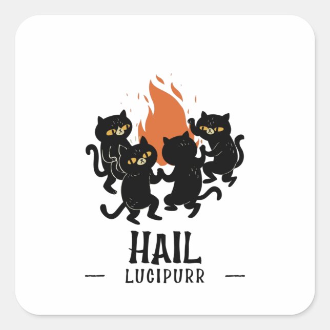 Sticker Carré Hail Lucipurr (Devant)