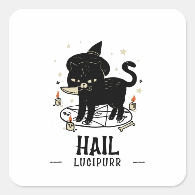Sticker Carré Hail Lucipurr (Devant)