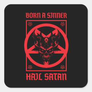Sticker Carré Hail Satan