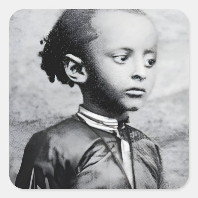 Sticker Carré Haile Selassie Ethiopia Rasta Jah Rastafari Reggae (Devant)
